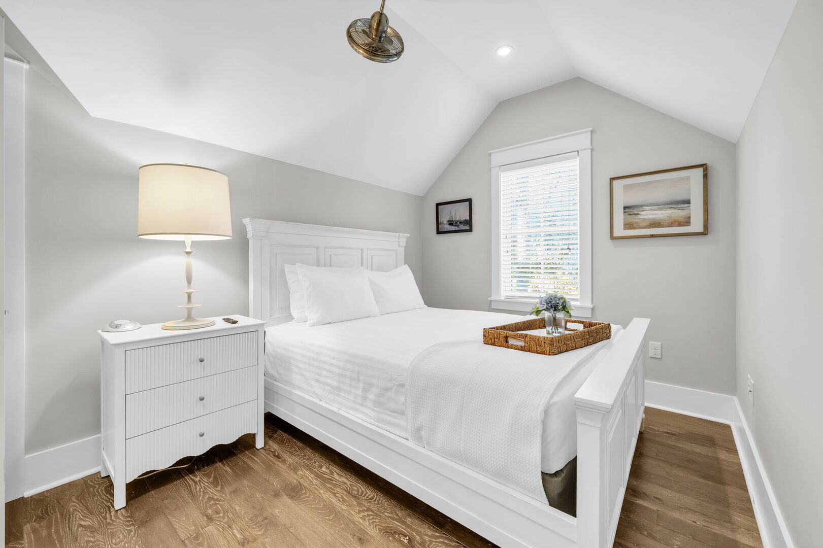 Bedroom #2 features a queen bed, smart tv and ensuite.