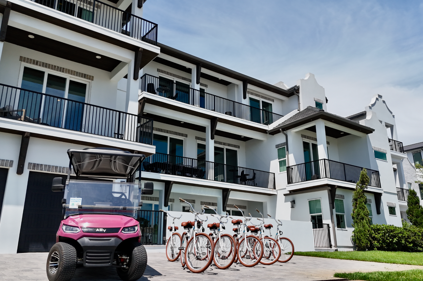 Golf cart and bikes included!