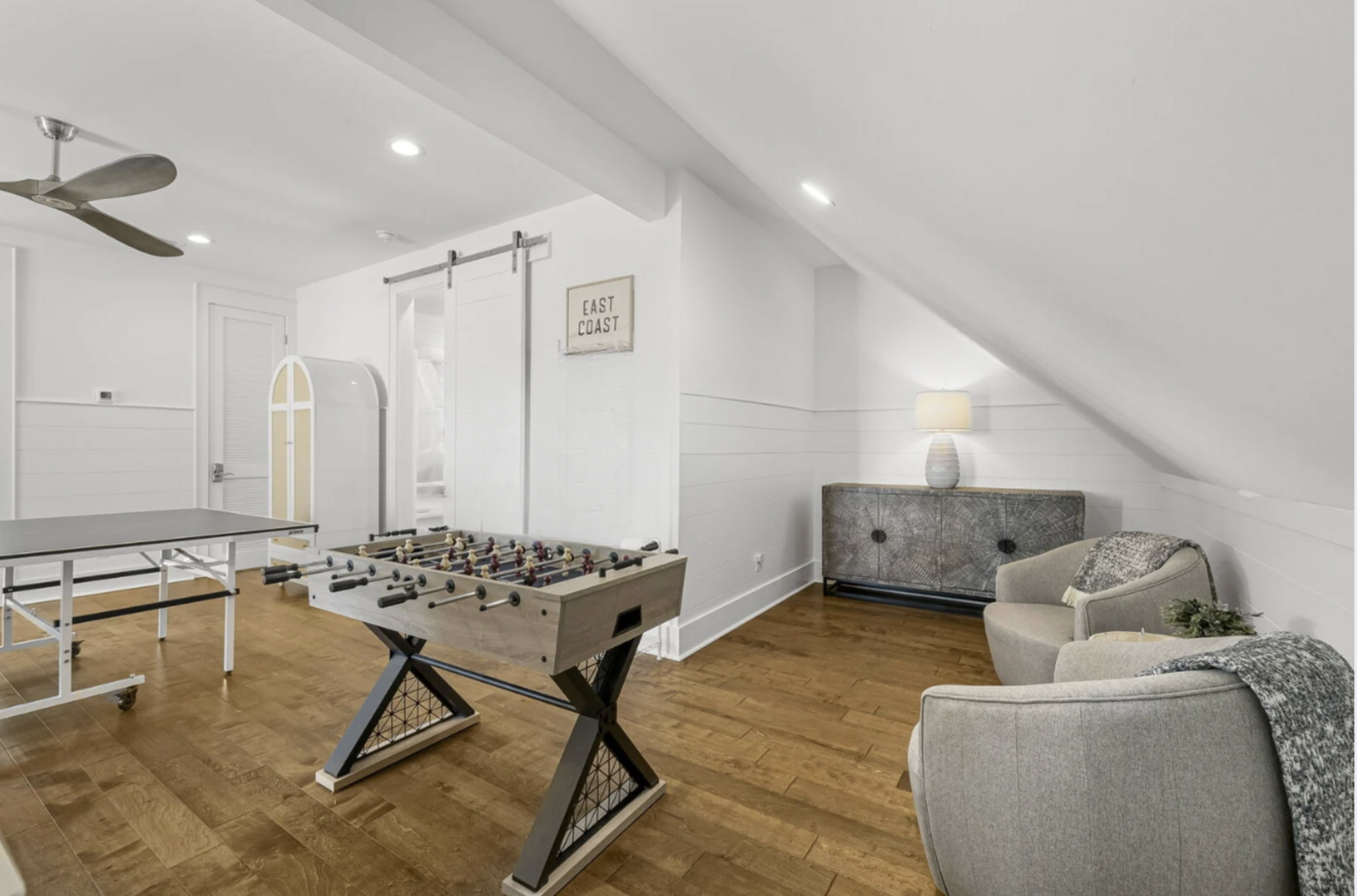 Home features a third floor living & gaming space.